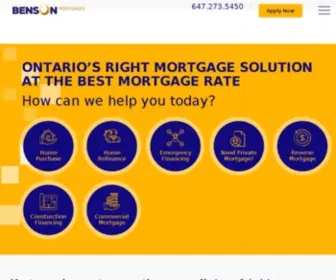 Bensonmortgages.ca(Mortgage Specialists in Toronto) Screenshot