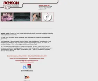 Bensonsound.com(Gatekeeper Streaming Systems) Screenshot