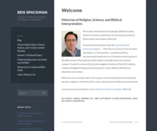 Benspackman.com(Ben Spackman) Screenshot