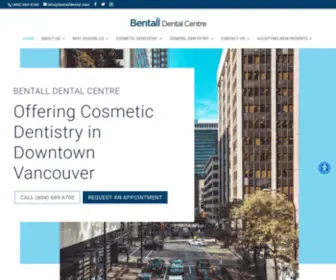 Bentalldental.com(Your Cosmetic Dentist Downtown Vancouver) Screenshot