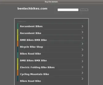 Bentechbikes.com(Site Offline) Screenshot