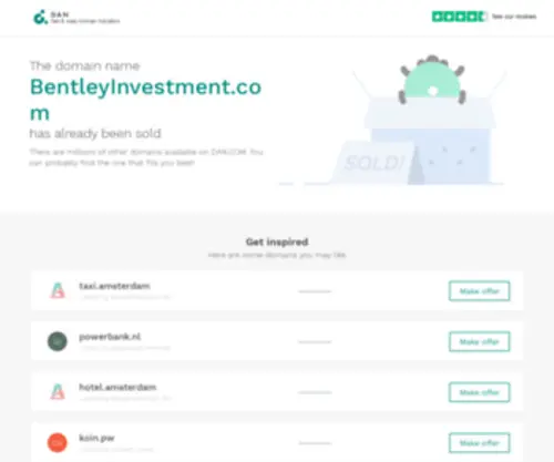 Bentleyinvestment.com(Buy and Sell Domain Names) Screenshot