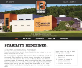 Bentonfoundry.com(We are a progressive iron foundry organization) Screenshot