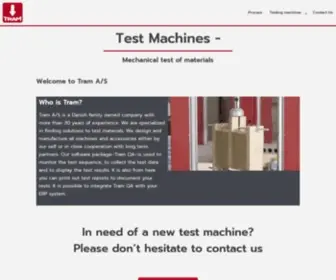 Benttram.com(Mechanical test of materials for all industries) Screenshot