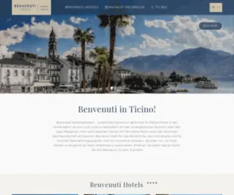 Benvenuti.ch(Benvenuti Hotels Tessin) Screenshot