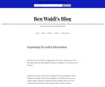 BenwajDi.com(Autodidacticism, multidisciplinary thinking, auto-education, encyclopedic stuff, polymaths and polymathy, reading, learning everyday, sharing book reviews & summaries, critical reading of serious nonfiction books) Screenshot