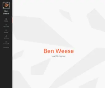 Benweese.com(Ben Weese SDET at Ameritas) Screenshot