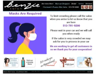 Benziesalon.com(Benzie Hair Salon) Screenshot