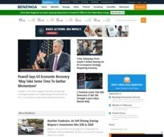 Benzinga.com(Actionable Trading Ideas) Screenshot