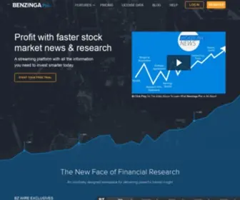 Benzingapro.com(Benzinga Pro) Screenshot