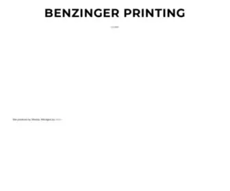 Benzinger.com(BENZINGER PRINTING) Screenshot