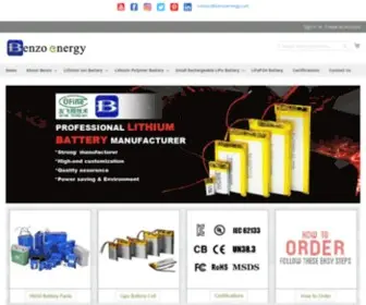 Benzoenergy.com(China Best LiPo Battery Supplier) Screenshot