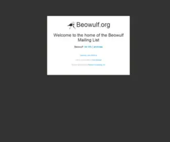 Beowulf.org(Mailing List and Archives) Screenshot