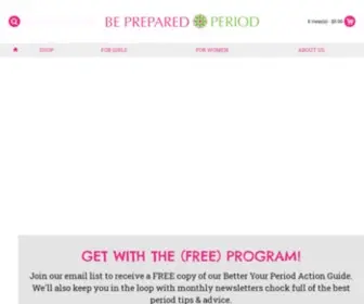 Bepreparedperiod.com(Be Prepared Period) Screenshot