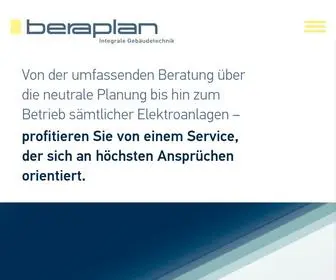 Beraplan.ch(Elektroplanung, Gebäudeautomation, Minergie, Photovoltaik, Energieeffizienz) Screenshot