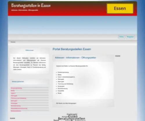 Beratungsstellen-Essen.de(Beratungsstellen Essen) Screenshot