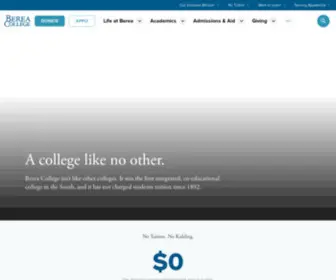Berea.edu(Berea College) Screenshot