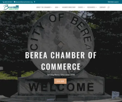 Bereachamber.org(The mission of the Berea Chamber of Commerce) Screenshot