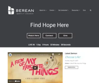 Bereanbaptist.com(Berean Baptist Church) Screenshot