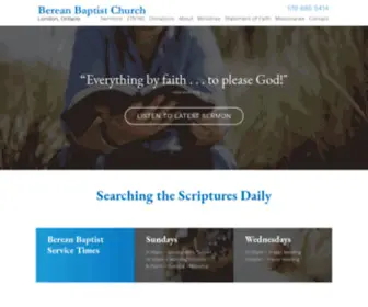 Bereanbaptistlondon.org(Berean Baptist Church) Screenshot