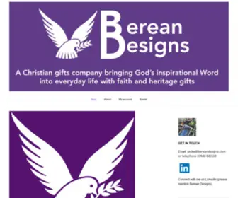 Bereandesigns.com(Inspirational gifts by Berean Designs) Screenshot