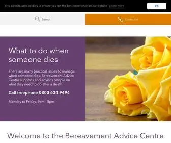 Bereavementadvice.org(Bereavement Advice Centre) Screenshot