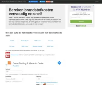 Berekenbrandstofkosten.nl(Bereken brandstofkosten eenvoudig en snel) Screenshot