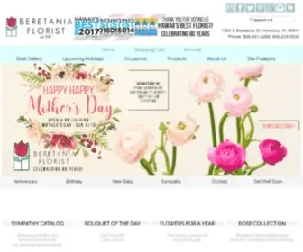 Beretaniaflorist.com(Honolulu Florist) Screenshot