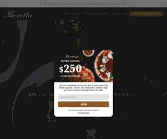Berettasf.com(Italian Restaurant in CA) Screenshot