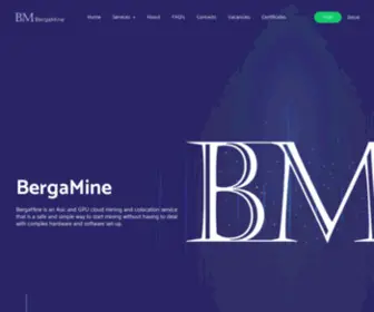 Bergamine.biz(BergaMine colocation and mining service) Screenshot