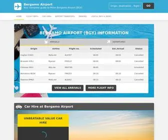 Bergamoairport.com(Your complete guide to Bergamo Airport) Screenshot