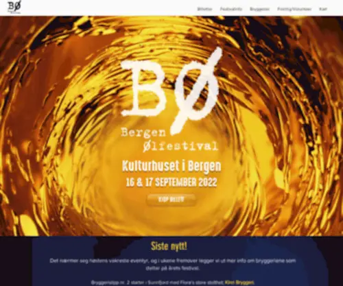 Bergenolfestival.no(Bergen Ølfestival // 13. & 14. september 2024 // Hallen USF) Screenshot