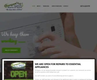 Bergens.co.za(Appliance Repairs) Screenshot