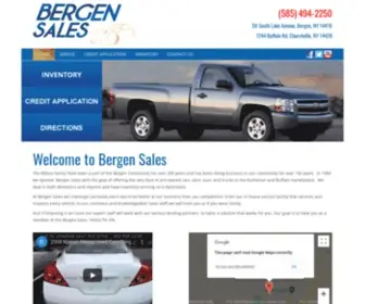 Bergensales.com(Bergen Sales in Bergen NY has an in house service facility) Screenshot