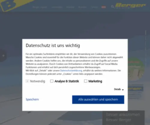 Berger-Logistik.com(Startseite ǀ Berger Logistik) Screenshot