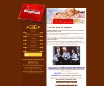 Bergeracrestaurant.com.au(French Cuisine Restaurant) Screenshot