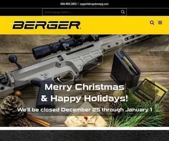 Bergerbullets.com(Berger Bullets) Screenshot