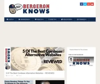 Bergeronknows.com(Life Hacks) Screenshot