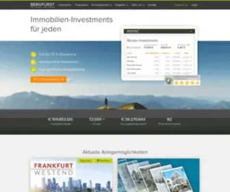 Bergfuerst.com(Immobilien Crowdinvesting mit BERGFÜRST) Screenshot
