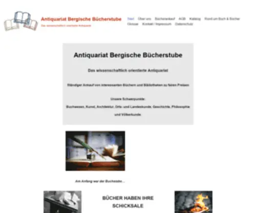 Bergische-Buecherstube.de(Antiquariat Bergische Bücherstube) Screenshot