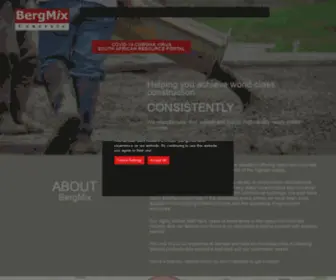 Bergmix.co.za(Ready-mix concrete and concrete pumping specialists) Screenshot