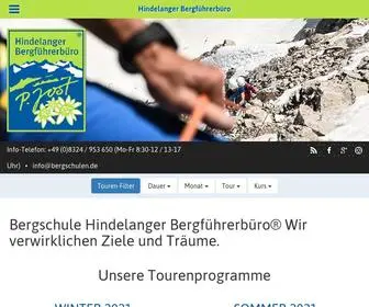 Bergschulen.de(Hindelanger Bergführerbüro®) Screenshot