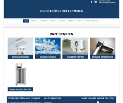 Bergstrom.nl(Ontdek bij Bergström Koeltechniek in Deventer 50+ jaar ervaring in koeltechnische oplossingen) Screenshot