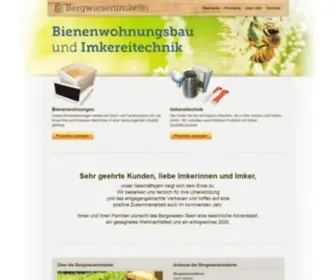 Bergwiesenimkerei.de(Herstellung von Bienenwohnungen bzw. Beuten) Screenshot