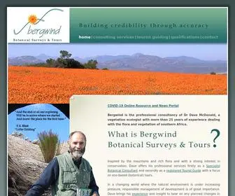 Bergwind.co.za(Bergwind Botanical Surveys & Tours) Screenshot