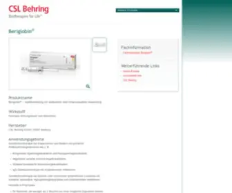 Beriglobin.de(Beriglobin) Screenshot