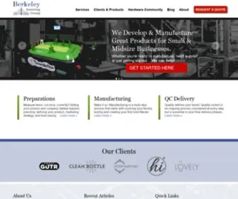 Berkeleysg.com(Development & Manufacturing for Small & Midsize Businesses) Screenshot