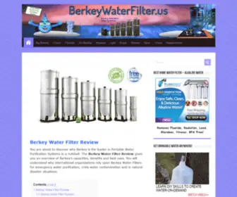 Berkeywaterfilter.us(Berkey Water Filter Review) Screenshot