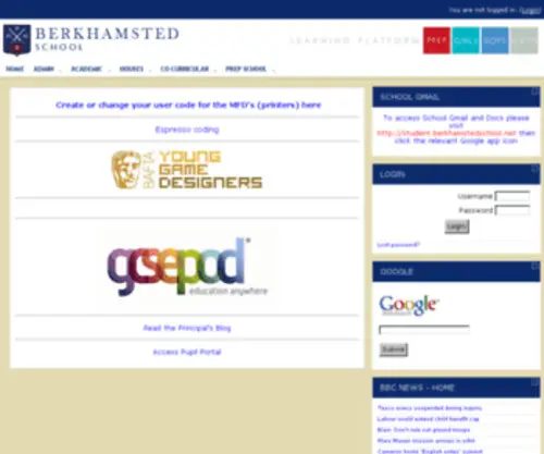 Berkhamstedschool.net(Berkhamstedschool) Screenshot