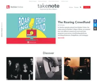 Berkleemusicblogs.com(Berklee Online Take Note) Screenshot